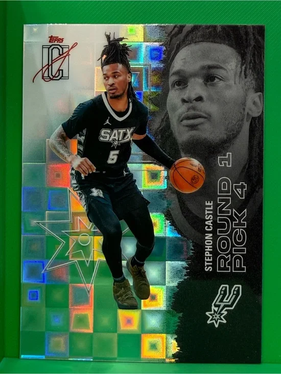 Topps Stephon Castle Holographic Basketball Card - Black & Green Accents