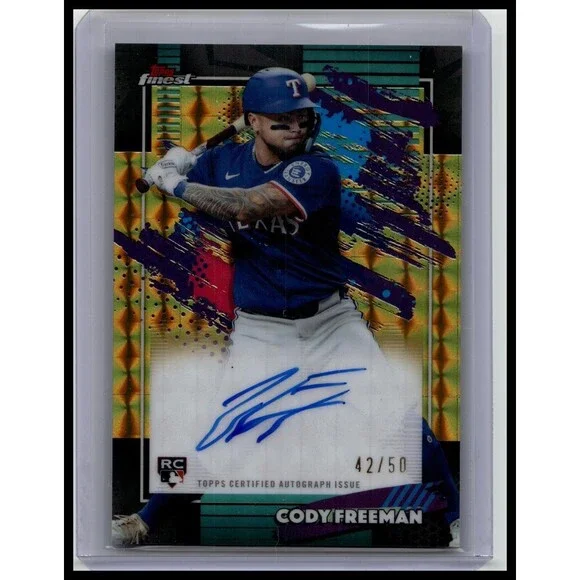 2026 Finest Cody Freeman #FA-CFR Texas Rangers Gold X factor on card auto /50