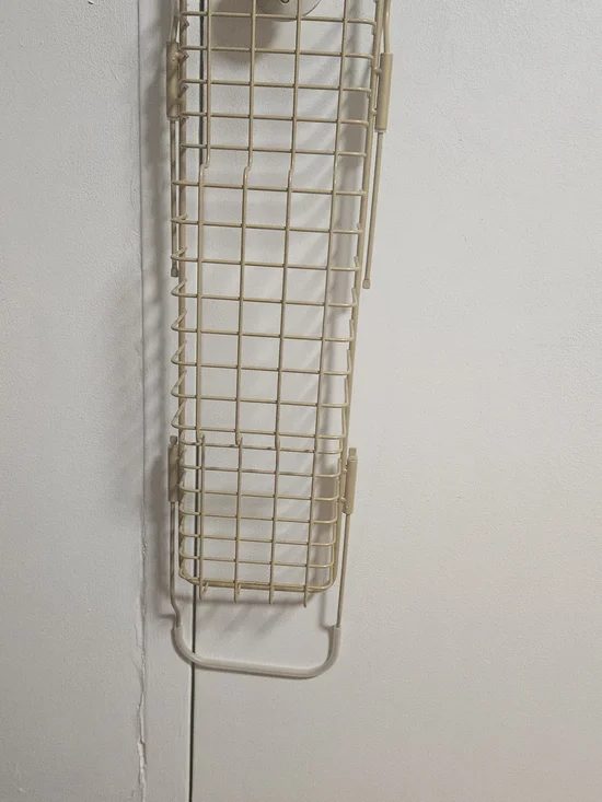 Beige Gold Metal Bathtub Caddy