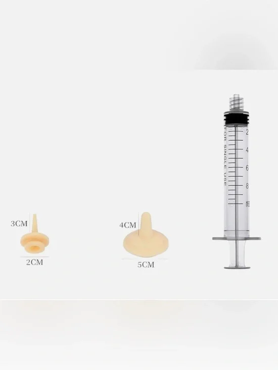 Pet Feeding Kit 10mL w/ 2 Silicone Nipples for Newborn Kittens Puppies O