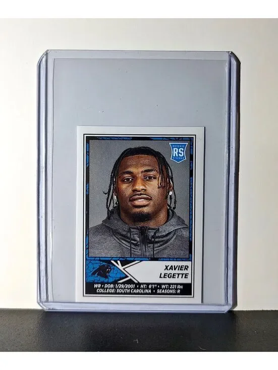 Xavier Legette Rookie 2024 Panini NFL Sticker #454 Carolina Panthers