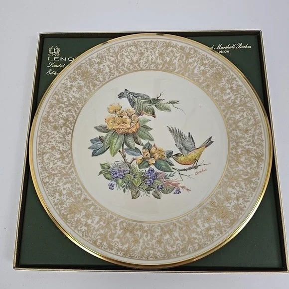 Lenox China Boehm The Goldfinch‎ Bird Plate 1971 Limited Edition USA