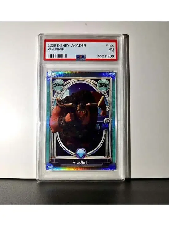 Vladimir 2025 Topps Disney Wonder #144 Diamond Card Tangled PSA 7