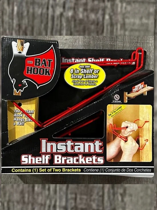 New Bat Hook Instant Shelf Brackets