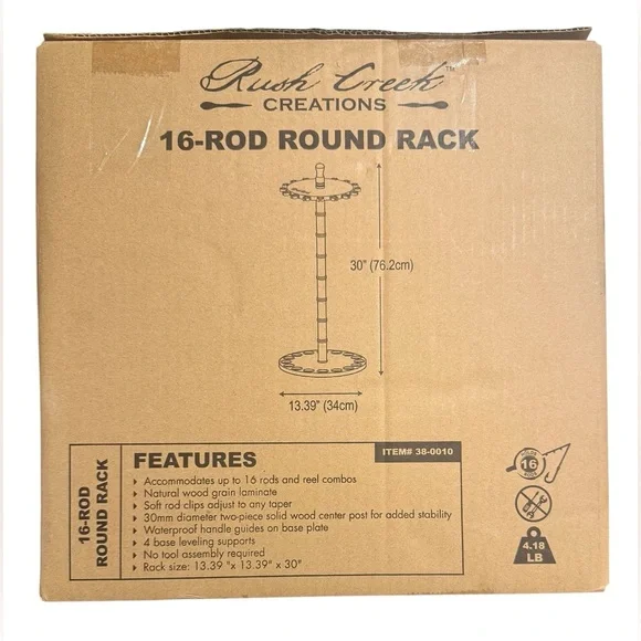 NWT 16-Rod Round Rack