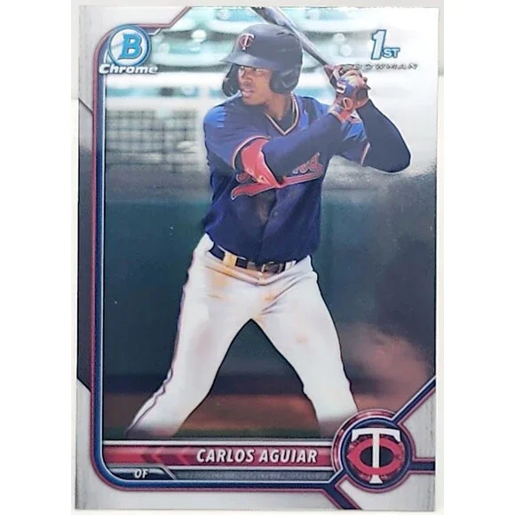 2022 Bowman Chrome Carlos Aguiar 1st Bowman Prospect #BCP-1 Minnesota Twins