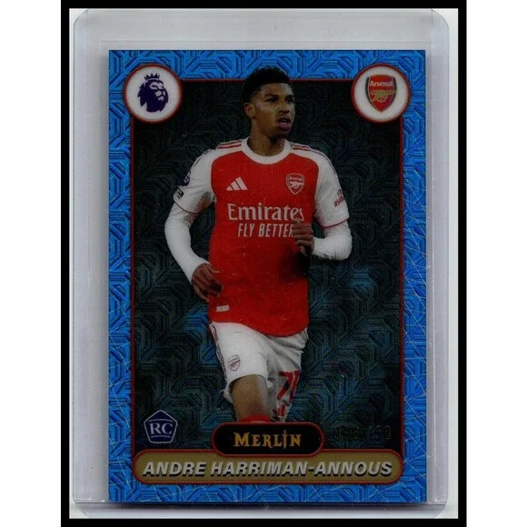 2026 Merlin Premier League #18 Andre Harriman-Annous Blue Mojo Refractor #/150