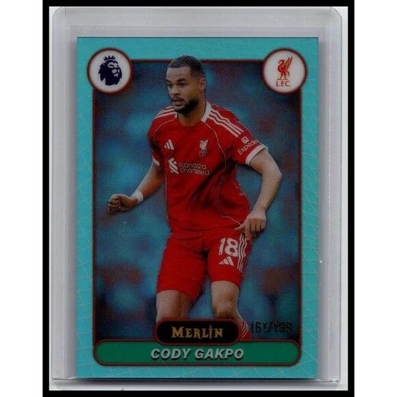 2026 Merlin Premier League #118 Cody Gakpo Aqua Refractor #/199