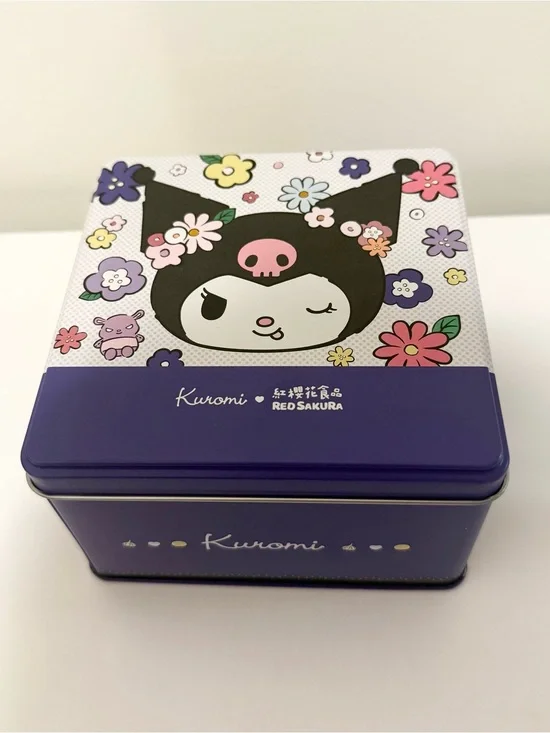 Sanrio official collectible empty kuromi tin container