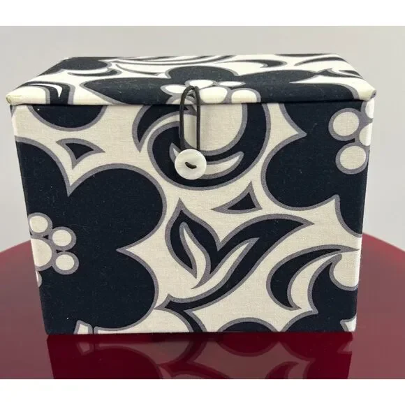 Vera Bradley Night and Day Hinged Lid Fabric Storage Box Organizer Retired