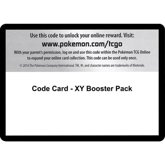 Code Card - XY Booster Pack - XY Base Set (XY)