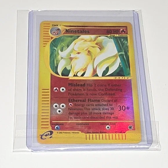 Pokemon Ninetales 57/165 Expedition Base Set Reverse Holo Rare E-Reader 2002