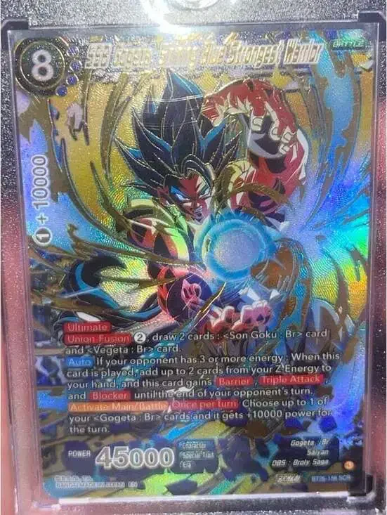 Gogeta Shining Blue RP Encased Card DISPLAY
