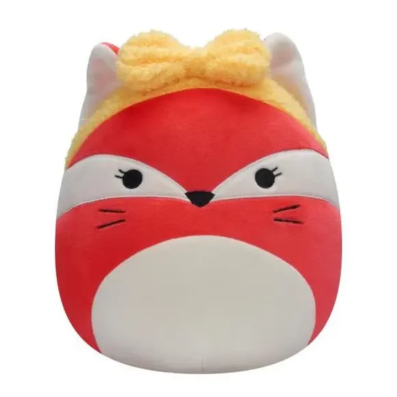 Squishmallows Fifi the Fox Wearing a Yellow Headband Bow 8
