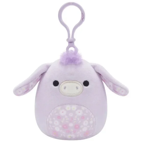 Squishmallows Delzi The Donkey Easter 3.5 inch Clip Stuffed Plush