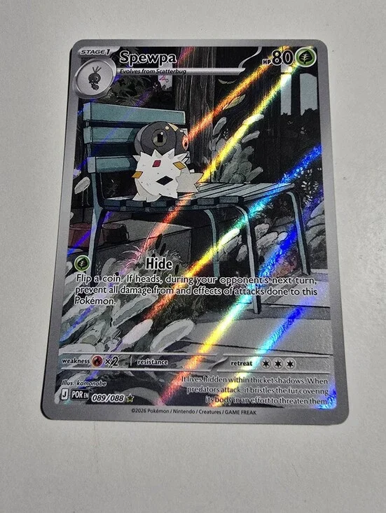 Pokemon Spewpa 089/088 Illustration Rare Perfect Order ME03 Holo NM