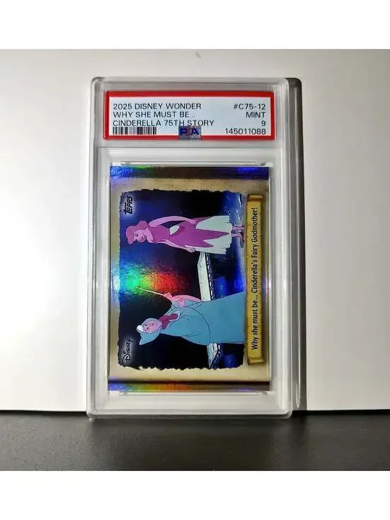 Why she must be… Cinderella's Fairy Godmother! 2025 Topps Disney #C75-12 PSA 9