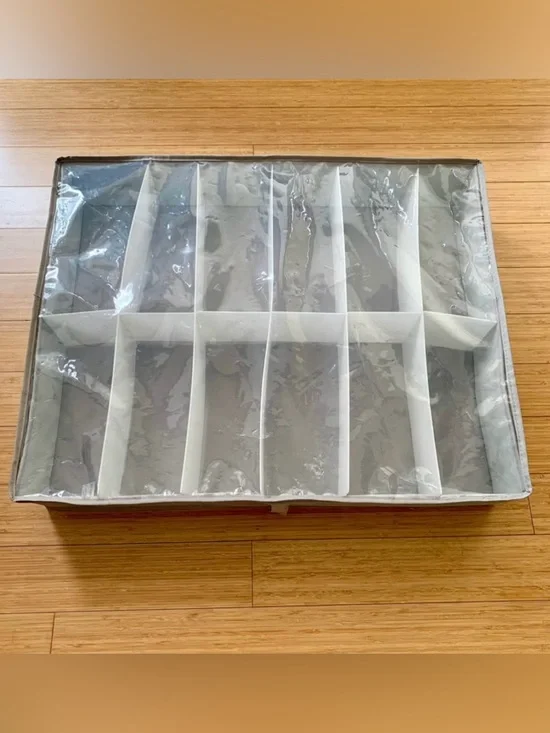 12-Compartment Under-Bed Shoe Storage Organizer