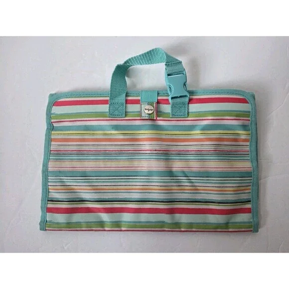 Thirty-one Sunny Stripe Foldable Hanging Organizing Tote with Detachable Handle
