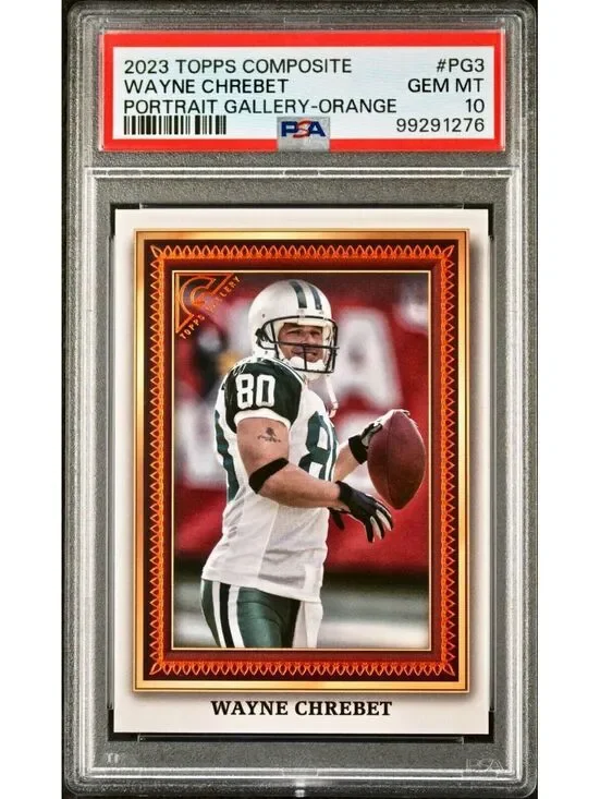 Wayne Chrebet 2023 Topps Portrait Gallery NFL #PG-3 Orange 17/25 Card  PSA 10