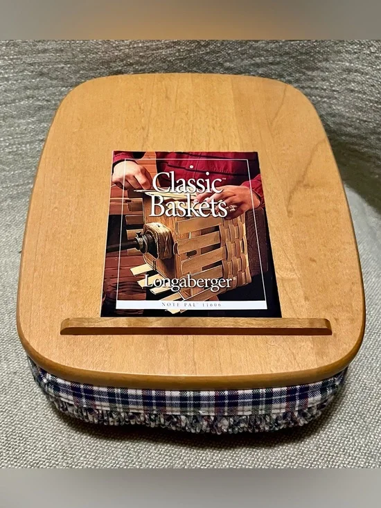 Longaberger Note Pal Basket Plaid Liner Plastic Protector Brochure Dated 2000