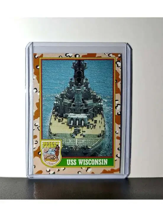 USS Wisconsin 1991 Topps Desert Storm #60 Card