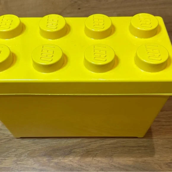 Lego Yellow Brick Storage Case 8 Stud Plastic Bin Box EMPTY 14