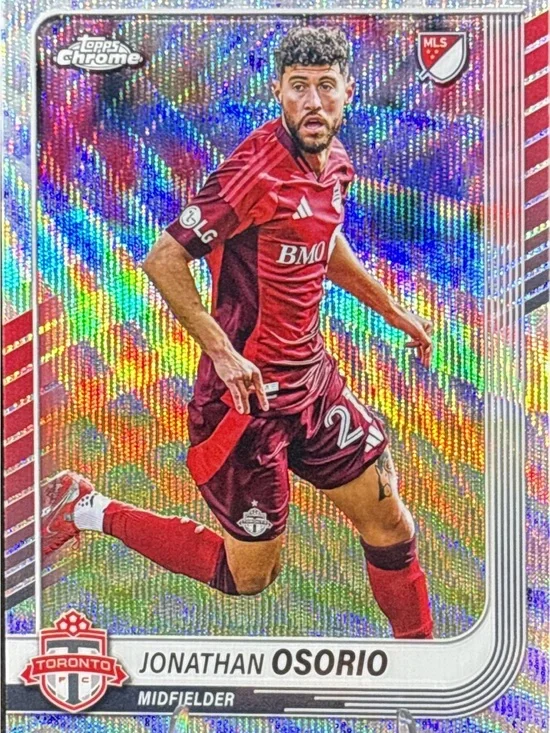 Topps Chrome Jonathan Osorio Soccer Trading Card - Refractor