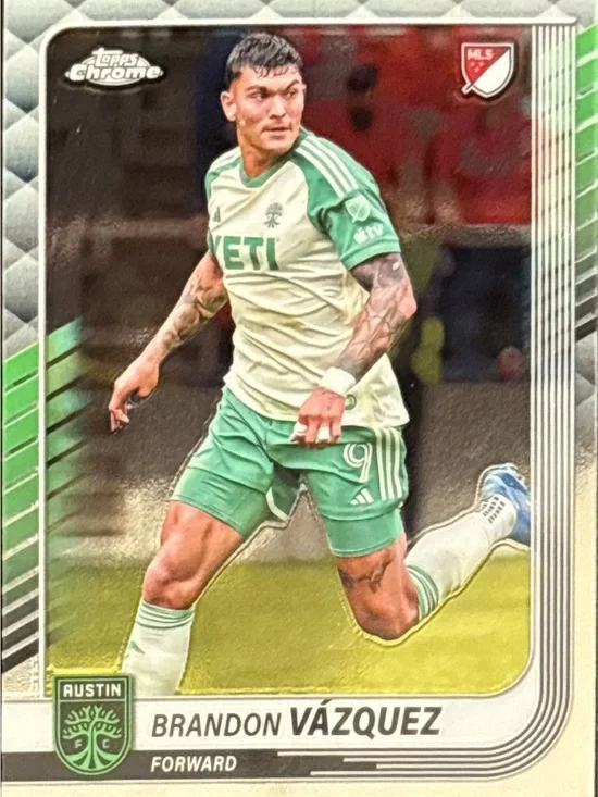 Topps Chrome Brandon Vázquez Soccer Card