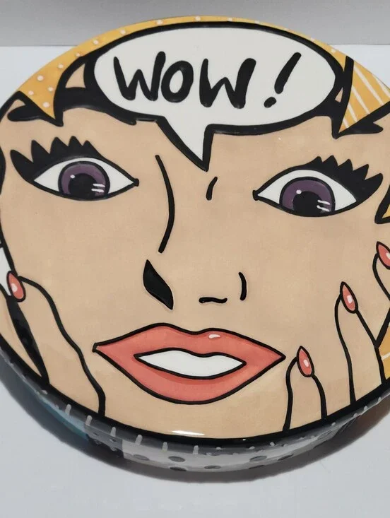 Joanne DeLomba For Lotus Ceramic Pop Art Large 11.5 