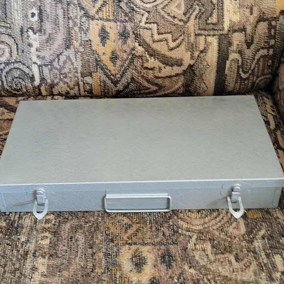 Vintage ATCO Metal 35 MM Slides Box Case 150 Slide