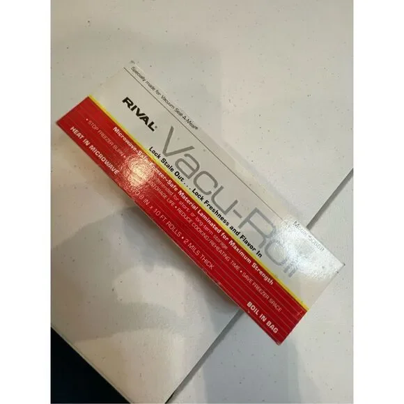 Rival Vacu-Roll model 50668 two 8 inch x 10 feet rolls. 2 miles thick