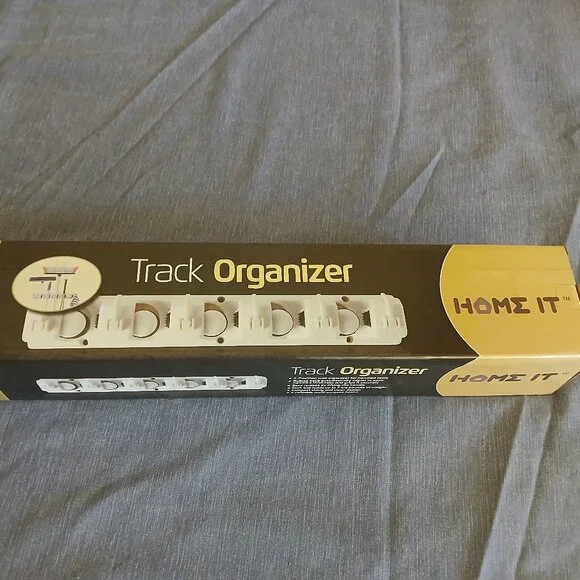 Home It TRACK ORGANIZER New In Box 5 Position Wall Organizer. Auto Adjust Balls
