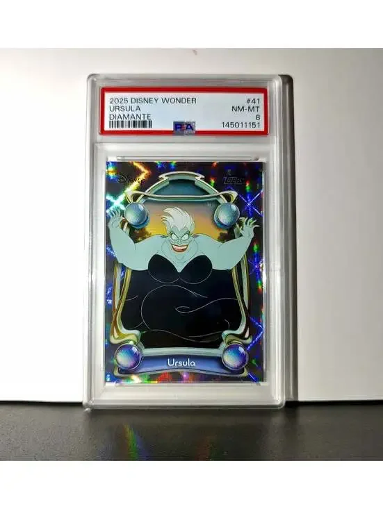 Ursula 2025 Topps Disney Wonder #41 Winter Variant Card The Little Mermaid PSA 8
