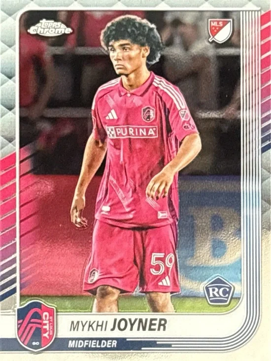 Topps Chrome Mykhi Joyner Rookie Soccer Trading Card