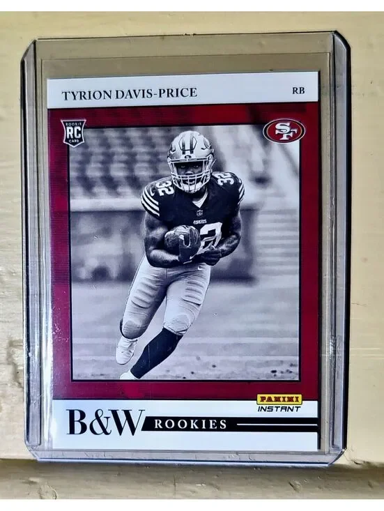 Tyrion Davis-Price 2022 Panini NFL Black & White Rookies #27 Football Card 1/649