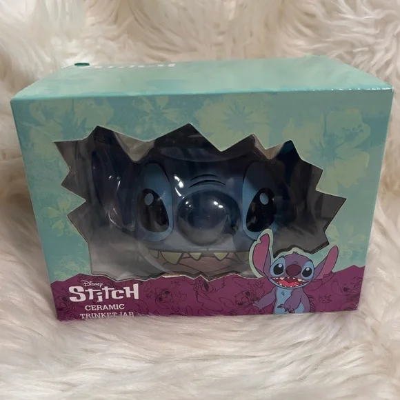 Disney Stitch Ceramic Trinket Jar NEW