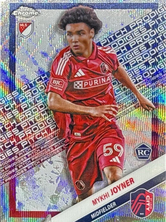 Topps Chrome MLS Mykhi Joyner Soccer Rookie Card - Refractor