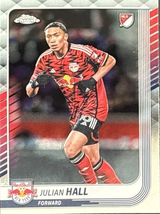 Topps Chrome New York Julian Hall Soccer Card
