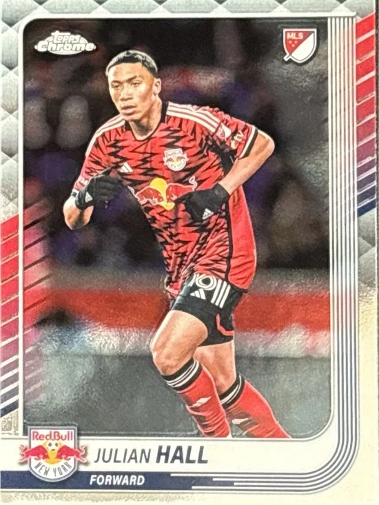 Topps Chrome  Julian Hall New York Red Bulls Trading Card