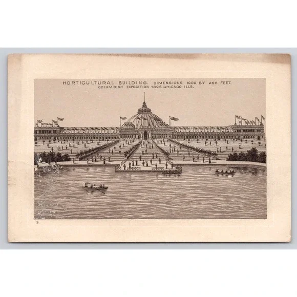 VTG Jersey‎ Coffee Victorian Trade Card Horticultural Building See Description