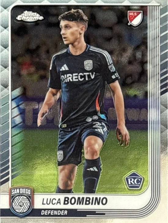 Topps Chrome Soccer Card Luca Bombino Rookie Card