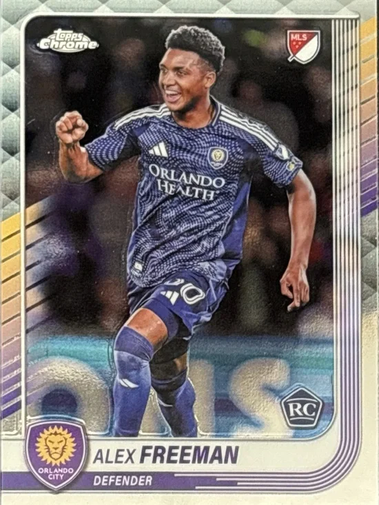 Topps Chrome Alex Freeman Orlando City Rookie Soccer Card