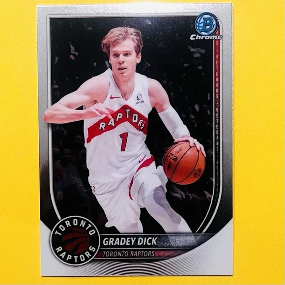 2025/26 Bowman Chrome Basketball‎ Gradey Dick Veteran Card BCV-70 Raptors