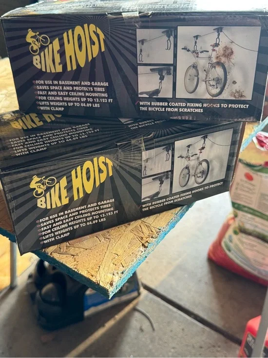 2 Bike Hoist Ceiling Bicycle Lift - Black
