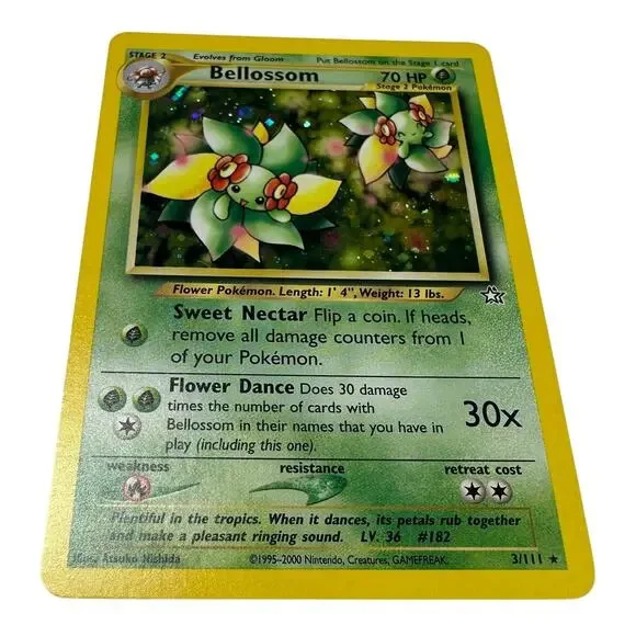 Pokemon TCG Bellossom 3/111 Neo Genesis Holo Rare Card Near Mint