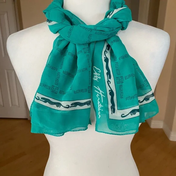 EFFY Hematian Scarf Shawl, Head Wrap, Neck Scarf, Belt, Teal Color