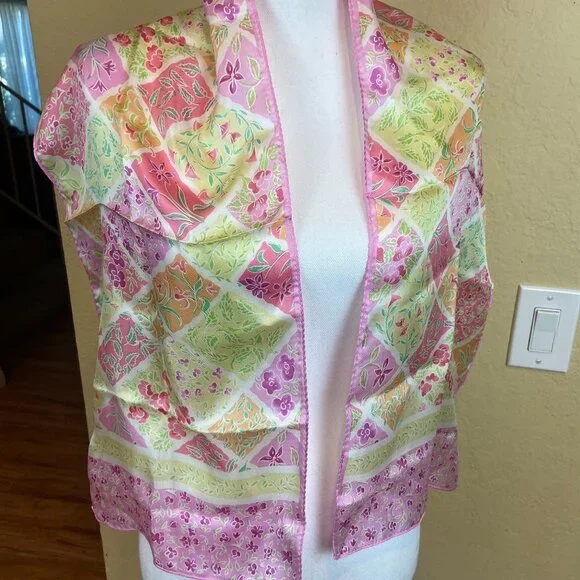 NWOT Acute 100% silk Scarf  Made in Japan