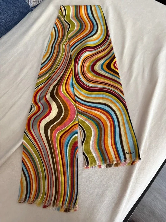 PAUL SMITH Women's 'swirl' Silk Scarf Multicolour