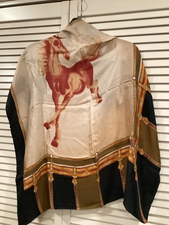 VTG equestrian themed silk scarf